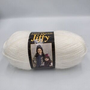 Lion Brand Jiffy Mohair Look Yarn 100 White  Skein 3 oz. 135 Yards 100% Acrylic